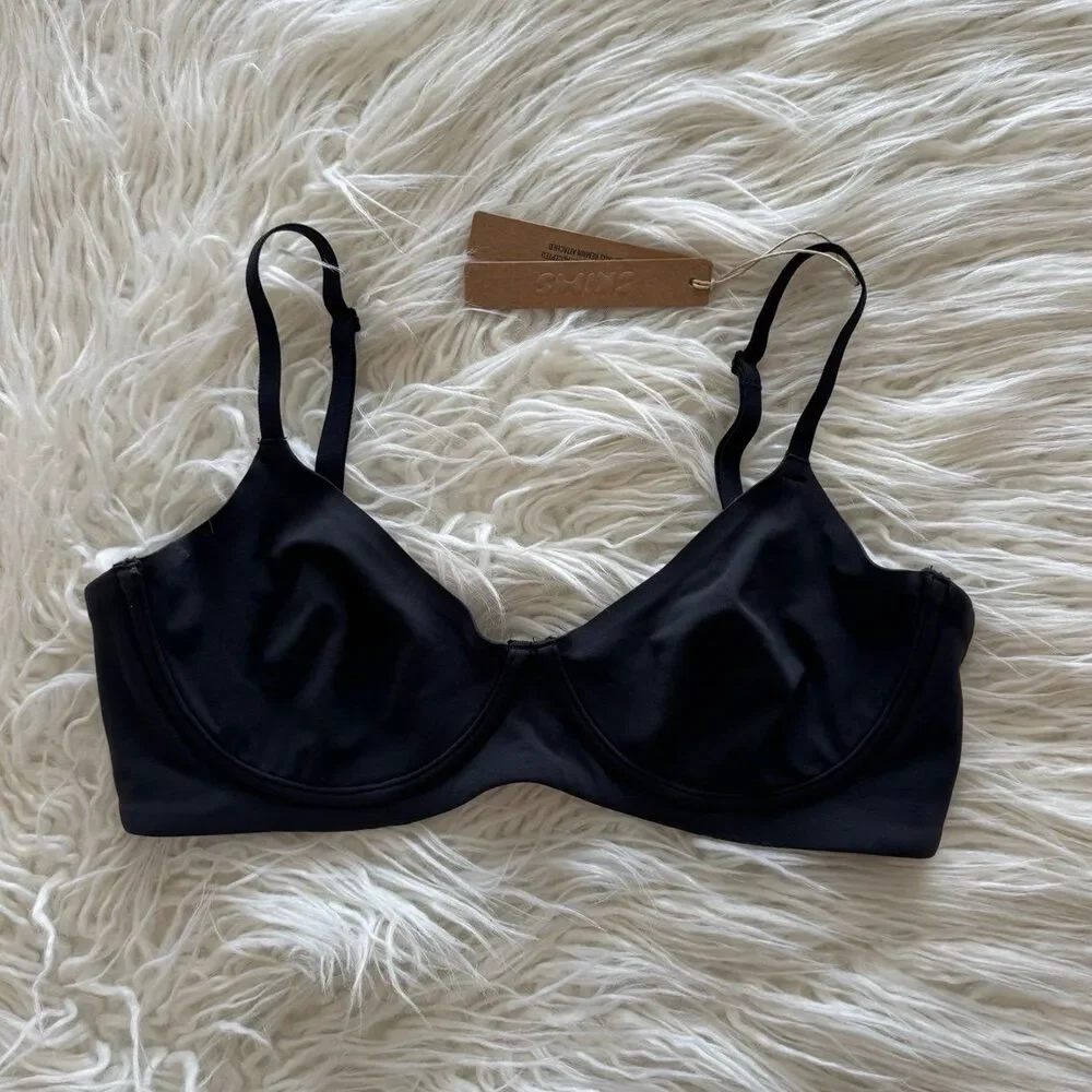 Skims Fits Everybody Unlined Demi Bra Onyx Size 34C - Picture 2 of 6